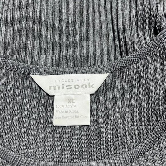Misook Black Ribbed Tank Size XL - Picture 10 of 10